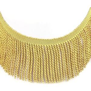 5 Yard 4" Gold Curtain Fringe/ Bullion/ Trim Rayon Fabric